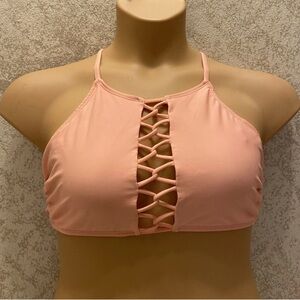 Hot Water Peach Cut Outs Bikini Top